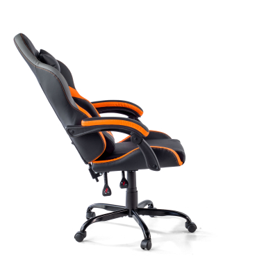 gaming chair orange mist synthetic leather flip up armrests headrest cushion headrest 5