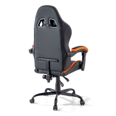 gaming chair orange mist synthetic leather flip up armrests headrest cushion headrest 11