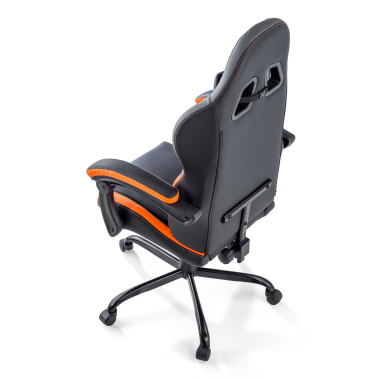 gaming chair orange mist synthetic leather flip up armrests headrest cushion headrest 10