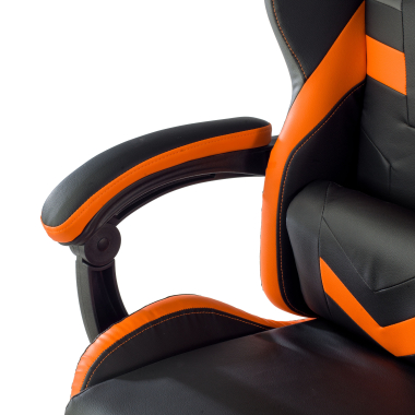 gaming chair orange mist synthetic leather flip up armrests headrest cushion headrest 6