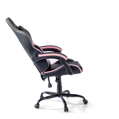 gaming chair rose mist synthetic leather flip up armrests headrest cushion headrest 5