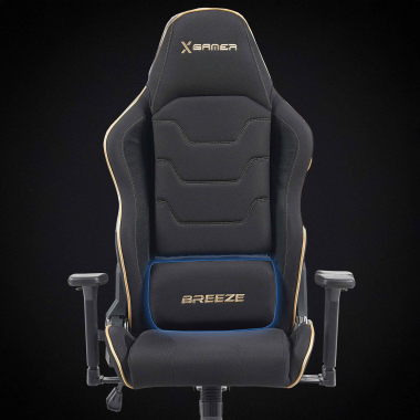 gaming chair black breeze fabric movable armrests headrest cushion headrest 7