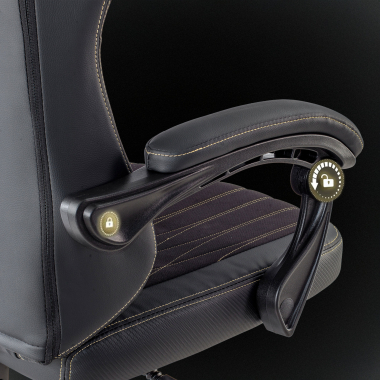 gaming chair black titan synthetic leather flip up armrests headrest cushion headrest 6