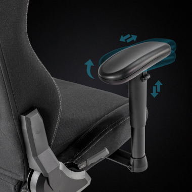 gaming chair black vital fabric movable armrests headrest cushion headrest 10