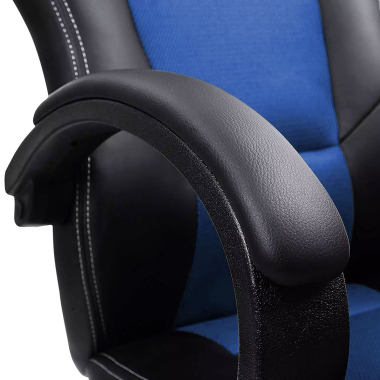 gaming chair blue racer synthetic leather fixed armrests 4
