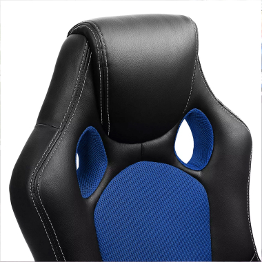 gaming chair blue racer synthetic leather fixed armrests 6