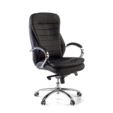 office chair black atenas synthetic leather upholstered armrests 1