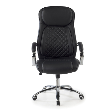 office chair black rodas synthetic leather upholstered armrests 3