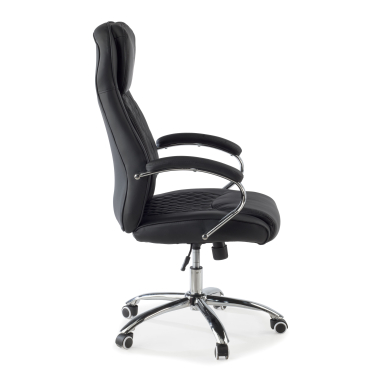 office chair black rodas synthetic leather upholstered armrests 4
