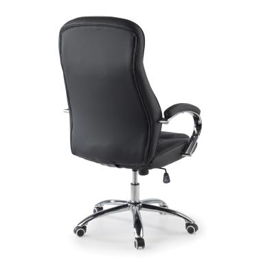 office chair black rodas synthetic leather upholstered armrests 8