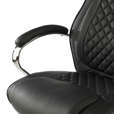 office chair black rodas synthetic leather upholstered armrests 5