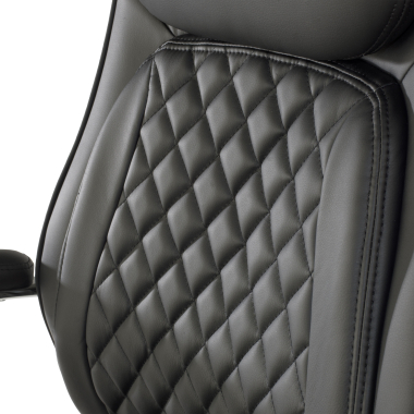 office chair black rodas synthetic leather upholstered armrests 7