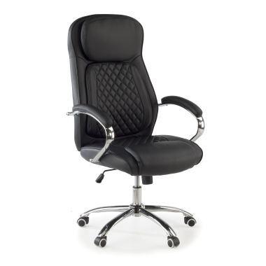 office chair black rodas synthetic leather upholstered armrests 1