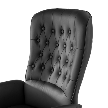 office chair green ankara synthetic leather upholstered armrests 3