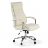 Office Counter Armchair, weight capacity up to 150kg, made of steel and leather