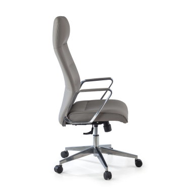 office chair gray high back synthetic leather upholstered armrests 7