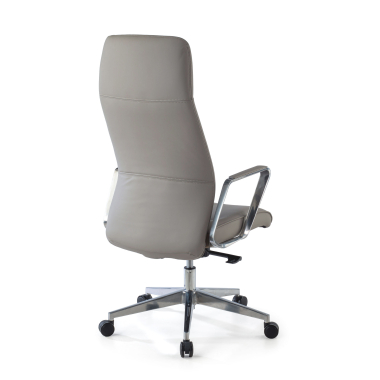 office chair gray high back synthetic leather upholstered armrests 9
