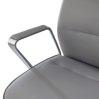 office chair gray high back synthetic leather upholstered armrests 5