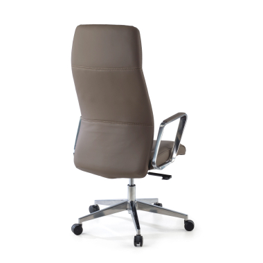office chair brown high back synthetic leather upholstered armrests 8
