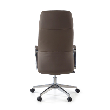 office chair brown high back synthetic leather upholstered armrests 9