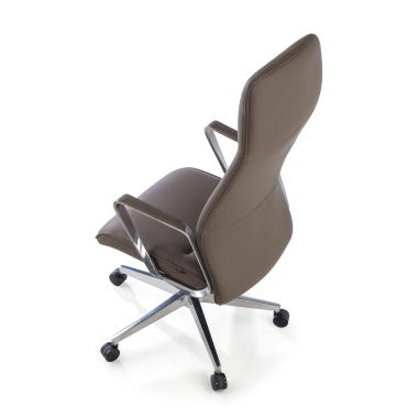office chair brown high back synthetic leather upholstered armrests 6