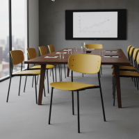 Modern retro style Numa conference chair, in polypropylene and iron