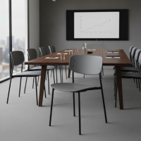 Modern retro style Numa conference chair, in polypropylene and iron