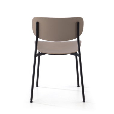 visitor chair beige 4 legs plastic no armrests 8