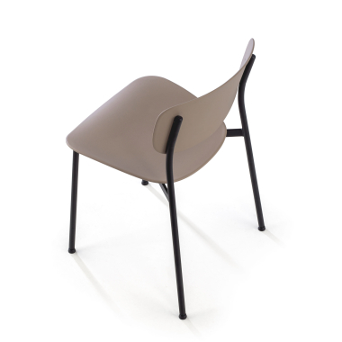 visitor chair beige 4 legs plastic no armrests 9