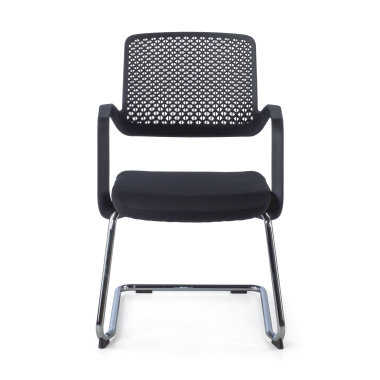 visitor chair black confidant chair fabric fixed armrests 5