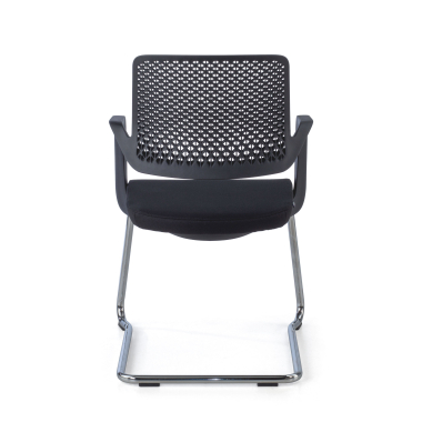 visitor chair black confidant chair fabric fixed armrests 9