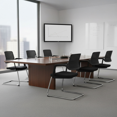 visitor chair black confidant chair fabric fixed armrests 2