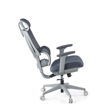 ergonomic chair white grey essenza mesh 3d adjustable armrests double lumbar support headrest 10