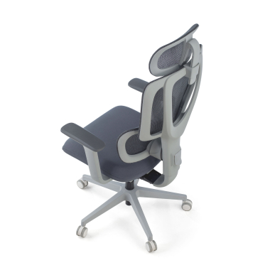 ergonomic chair white grey essenza mesh 3d adjustable armrests double lumbar support headrest 12