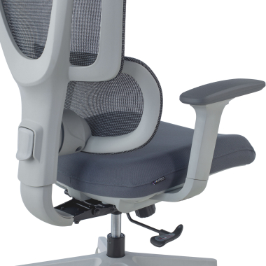 ergonomic chair white grey essenza mesh 3d adjustable armrests double lumbar support headrest 8