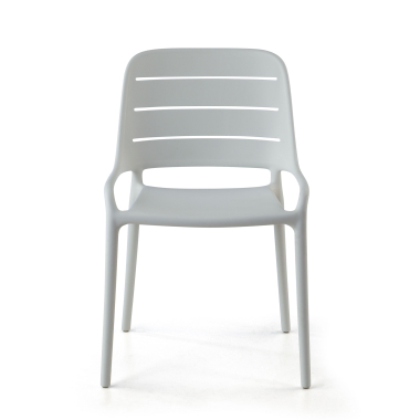 visitor chair white without arms plastic no armrests 5