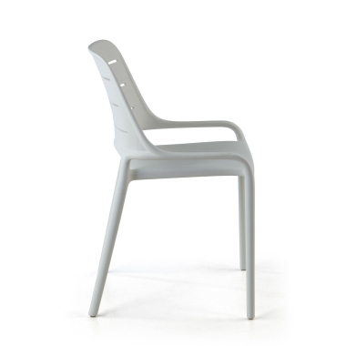 visitor chair white without arms plastic no armrests 3