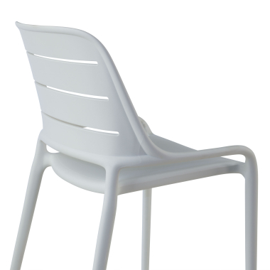 visitor chair white without arms plastic no armrests 4