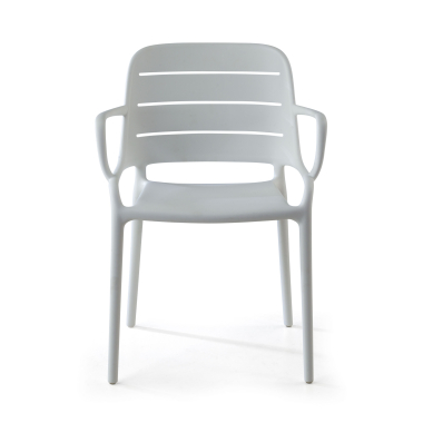 visitor chair white with arms plastic fixed armrests 3