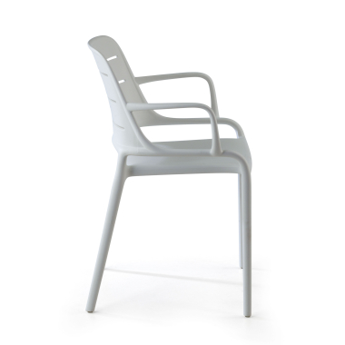 visitor chair white with arms plastic fixed armrests 5