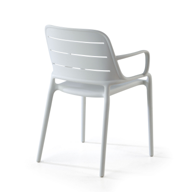 visitor chair white with arms plastic fixed armrests 8