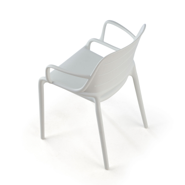 visitor chair white with arms plastic fixed armrests 10