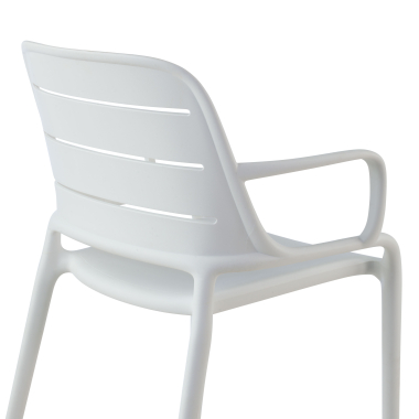 visitor chair white with arms plastic fixed armrests 4