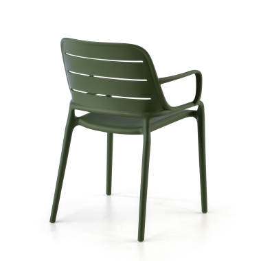 visitor chair green with arms plastic fixed armrests 8