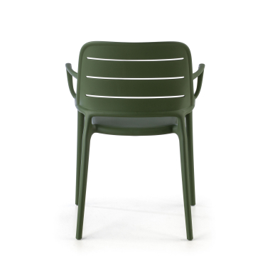 visitor chair green with arms plastic fixed armrests 9