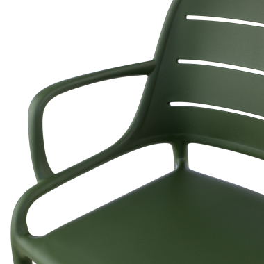 visitor chair green with arms plastic fixed armrests 6