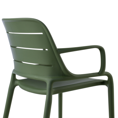 visitor chair green with arms plastic fixed armrests 5
