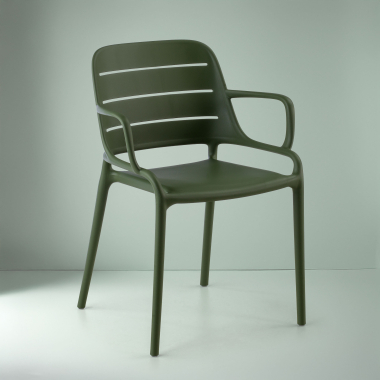 visitor chair green with arms plastic fixed armrests 7
