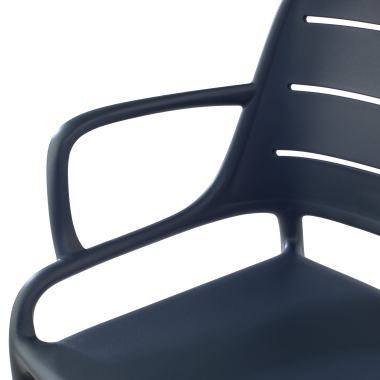 visitor chair gray with arms plastic fixed armrests 6
