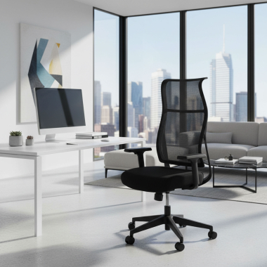 ergonomic chair black stay mesh movable armrests 2